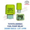 รีเลย์ ปี๊มติ๊ก โตโยต้า TOYOTA FUEL PUMP RELAY 28380-30010 12V 4-PIN (DENSO) สีเหลือง