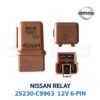 รีเลย์ นิสสัน NISSAN RELAY 25230-C9963 6-PIN 12V สีน้ำตาล